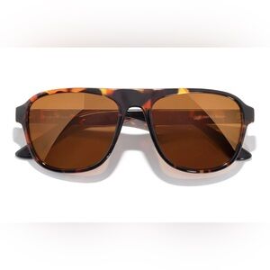 NIB Sunski - Shoreline Polarized Sunglasses - Tortoise Bronze
